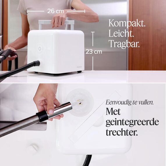 Dupray Neat Dampfreiniger – leistungsstarker Multifunktions-Dampfreiniger für Haus, Böden, Fliesen, Fugen, Möbel, Matratzen, Fenster, Autos & mehr (Neat + 40 Teilen)
