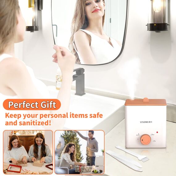 Verbesserte Menstruationstassen Reiniger Menstruationsscheiben Dampfgarer 2 in 1 Koch- und Dampfmodi, Ein-Klick-Knopf-Timer, automatische Abschaltung, mit 1 Reinigungsbürste, 1 hitzebeständigem Clip