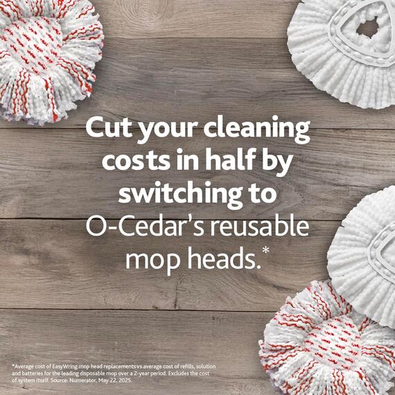 O-Cedar EasyWring SpinMop, Plastik, rot, grau, Standard
