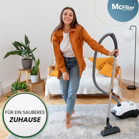 McFilter I 20 Staubsaugerbeutel geeignet für Rowenta Compact Power RO3969EA, RO3927EA, RO3953, RO3950, RO6432EA, ZR200520, ZR200720, ZR200920 Staubsauger, 5-lagiger Beutel aus Vlies, Typ RSM 3