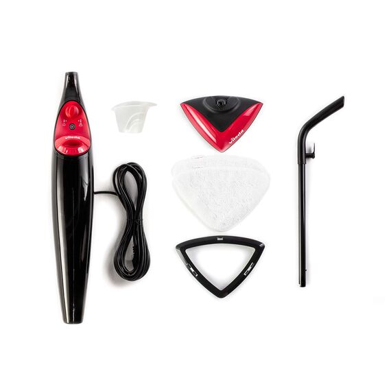 Vileda Steam Dampfreiniger mit 4 Ersatzbezügen, entfernt 99,9 Prozent der Bakterien ohne chemische Reinigungsmittel