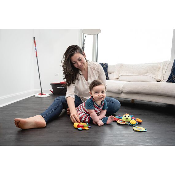 O-Cedar EasyWring SpinMop, Plastik, rot, grau, Standard
