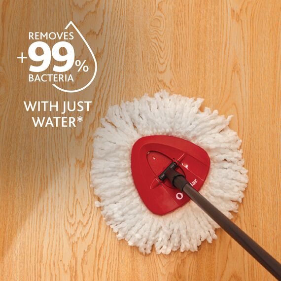 O-Cedar Mop und Eimer Frustfreie Verpackung Microfiber Floor Cleaning System Spin Mop and Bucket with 4 Extra Refills