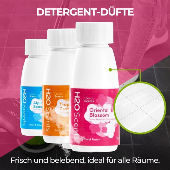 Thane H2O Dampfreiniger Duftzusatz (3er-Pack) – Citrus Duftstoff für H2O X5, HD & Steam FX – Frische für Teppiche & Hartböden (3 x 75 ml)