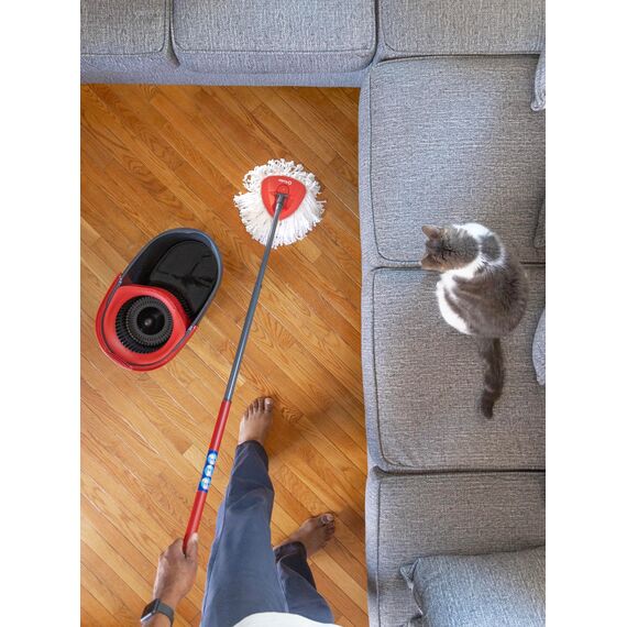 O-Cedar EasyWring SpinMop, Plastik, rot, grau, Standard