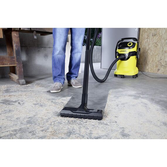 Kärcher Nass-/Trockensauger WD 5 (Tatsächliche Saugleistung: 240 Air Watt, Behältergröße: 25 l, Blasfunktion, Saugen von trockenem und nassem Schmutz ohne Filterwechsel), Schwarz, Gelb