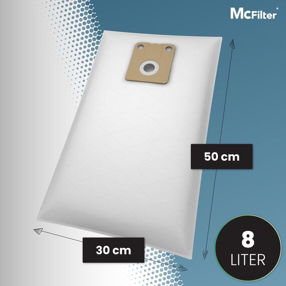 McFilter I 10 Staubsaugerbeutel kompatibel mit Nilfisk VP300, GD 710, 910, 1000, 1005, 1010, 2000 I Alternative für 820 174 01, 1408618000, 1408618010, 82222900, 82222901, 82367810, 82367810 I NI 15