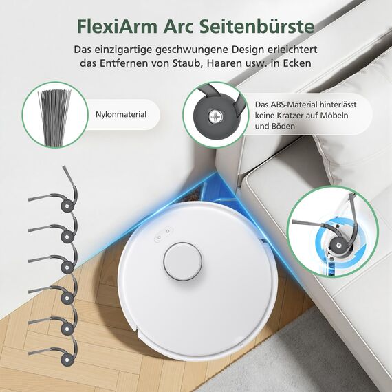 28 Stück Qrevo Curv Zubehör kompatibel mit Roborock Qrevo Curv/Curv s5x/ qrevo S5V/Qrevo Edge S5A Rboter-Staubsauger, 4 Rollenbürste, 4 HEPA-Filter, 6 Staubbeutel, 6 Wischtücher, 6 Seitenbürsten