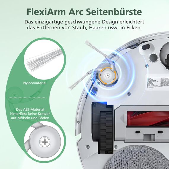 20 Stück Qrevo Curv Zubehör kompatibel mit Roborock Qrevo Curv/Curv s5x/ qrevo S5V/Qrevo Edge S5A Rboter-Staubsauger, 2 Rollenbürste, 4 HEPA-Filter, 4 Staubbeutel, 4 Wischtücher, 6 Seitenbürsten