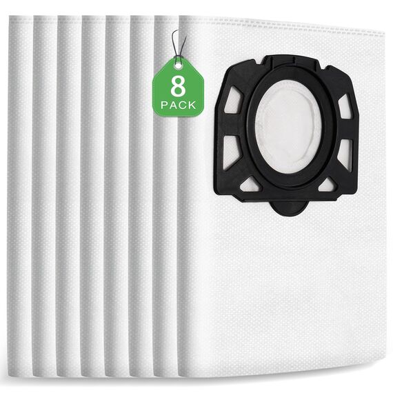 8 Stück KFI 357 Staubsaugerbeutel kompatibel mit Kärcher WD 2 Plus, WD 3, WD 3 Akku, KWD 1, KWD 2, KWD 3, MV 3, WD 3.200 bis WD 3.800 M, SE 4001, SE 4002, Ersatzteil: 2.863-314.0