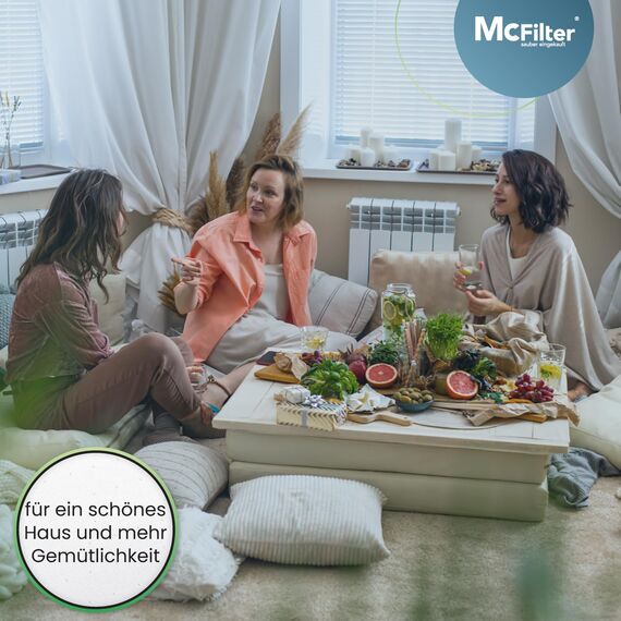 McFilter I 20 Staubsaugerbeutel geeignet für Amazon Basics 15C-71EU4 und VCB35B15CEU4 I 1,5L Beutel I 5-lagig inkl. 4 Mikrofilter und 4 Motorfilter I Alternative für Original AmazonBasics G51