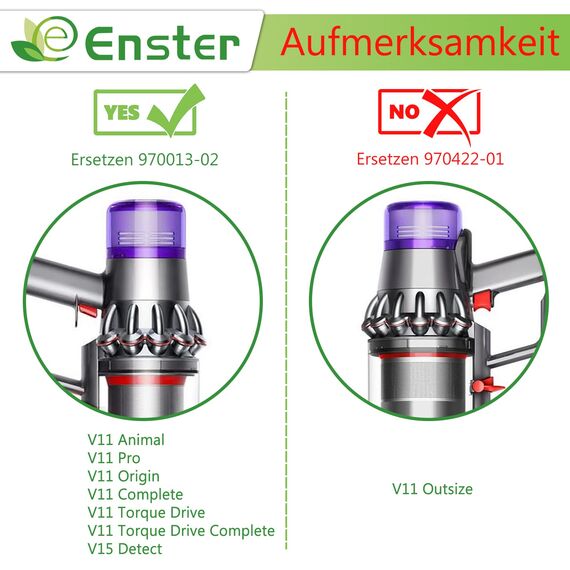 V11 Filter für Dyson 3 Stück Ersatz Filter für Dyson V11 Waschbar Filter für Dyson V11 SV14 Animal Drehmomentantrieb Komplett Staubsauger Ersetzen Sie # DY-970013-02