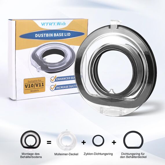 Staubbehälter Deckel für Dyson V10 V11 V15 SV12 SV14 SV15 SV22 Staubsauger Zubehör, Behälter Ersatzteile mit Schalterhalter