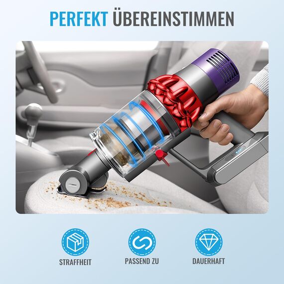 Klein Staubbehälter 969509-02 für Dyson V10 Motorhead für Fluffy V10 Staubsauger Ersatzteil 14,5 cm Behälter