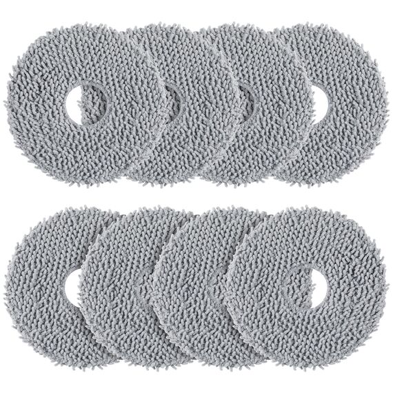 8 Stück qrevo Wischtücher kompatibel mit Roborock Saros 10R/ Qrevo/Qrevo Master/Qrevo Slim/Qrevo MaxV/Qrevo Curve/Qrevo Pro/Qrevo S Saugroboter, Waschbare und Wiederverwendbare Mikrofaser Wischmopps
