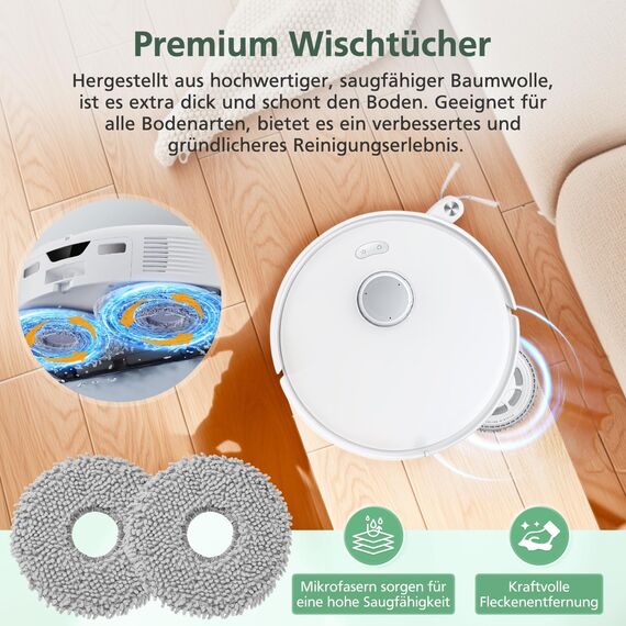 20 Stück Qrevo Curv Zubehör kompatibel mit Roborock Qrevo Curv/Curv s5x/ qrevo S5V/Qrevo Edge S5A Rboter-Staubsauger, 2 Rollenbürste, 4 HEPA-Filter, 4 Staubbeutel, 4 Wischtücher, 6 Seitenbürsten