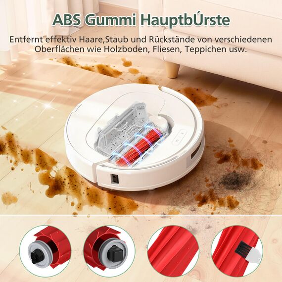 isinlive 26 Stück Zubehör Ersatzteile für Roborock Qrevo Pro/Qrevo S/Qrevo MaxV Saugroboter, 2 Rollenbürste, 4 HEPA-Filter, 6 Staubbeutel, 6 Wischtücher, 6 Seitenbürsten, 1 Reinigungsbürste