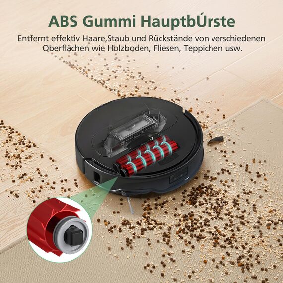 26 Stück Zubehör Ersatzteile für Roborock QV 35A/QV 35S Saugroboter, 2 Rollenbürste, 4 HEPA-Filter, 6 Staubbeutel, 6 Wischtücher, 6 Seitenbürsten, 1 Reinigungsbürste