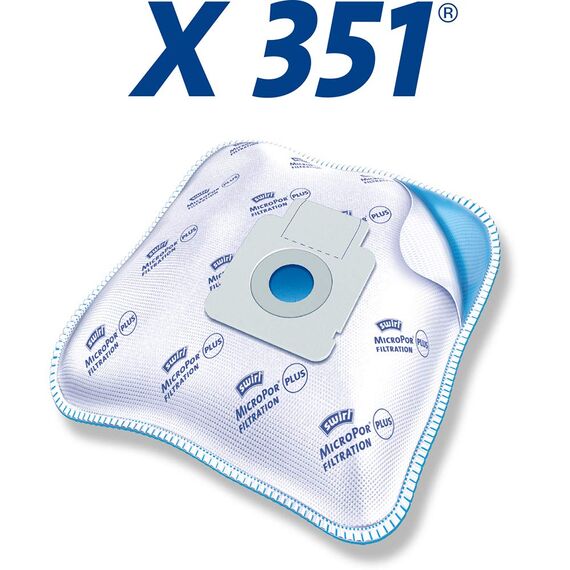 Swirl® X 351® EcoPor® Staubsaugerbeutel für Hoover, Rowenta, Severin, 4 Beutel (Packung mit 2)
