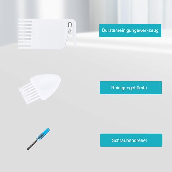 LOVECO Zubehör Ersatz Kompatibel für Roborock Q7, Q7 Max, Q7 Max Plus, Q7 Maxv, Q7 Maxv Ultra, Roboter Staubsauger,2 Hauptbürste, 4 Filter,6 Seitenbürsten,4 Mopptüchern, 1 Bürstenreinigungswerkzeug