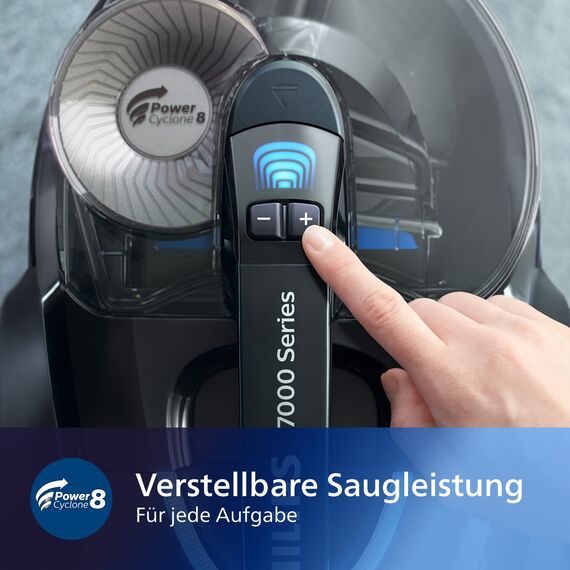 Philips FC9741/09 beutelloser Staubsauger PowerPro Expert (TriActive Standard-Düse, 900 W, 2 L Staubvolumen, integriertes Zubehör) schwarz