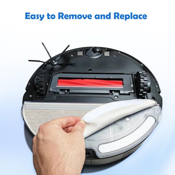 6 Stück Wischtücher für Roborock Q5 Pro/Q5 Pro+/Q8 Max/Q8Max+/S5/S5 Max/S6/S6 Pure/S6 MaxV/Q7/Q7Max Roboter Saugroboter, Wiederverwendbar und Waschbar Ersatztuch