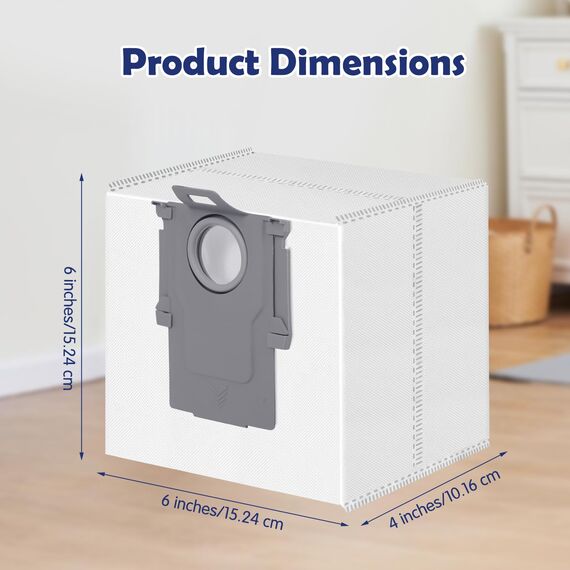 12 Stück Staubbeutel für Roborock S8+/S8 Pro Ultra/S7 MaxV Ultra/Q7 Max+/Q8 Max+/Q5 Pro+/Q5 Max+, Q10 X5+/S5+, Q7 M5+/L5+ Staubsauger Absaugstation, Ersatzbeutel Zubehör Staubsaugerbeutel Ersatzteile