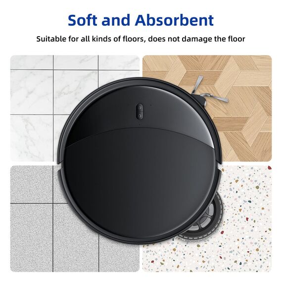 8 Stück Wischtücher für Roborock Saros 10R/Z70/20, Q Revo/Qrevo S/Qrevo Pro/Qrevo Master/Qrevo Edge/Qrevo Curv/2 Pro/Qrevo Slim/QV 35A 35S/QR 598/798/S5V Saugroboter, Mikrofaser Wischpad Zubehör