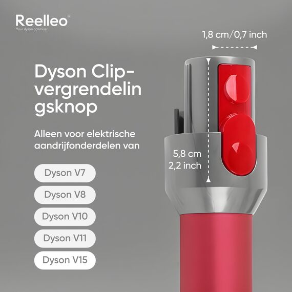 REELLEO V11 V10 Schalter Verstärkt, Ersatzteile Trigger Reparieren Knopf für Dyson Staubsauger mit Schraubenzieher (2 Dyson Clip-Tasten)