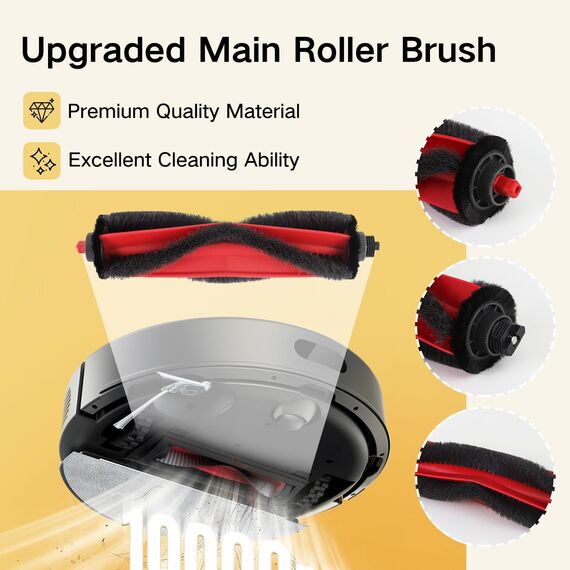 Q7M5 Zubehör Ersatz für Roborock Q7 M5/Q7 M5+, Q7 L5/Q7 L5+ Saugroboter, 1 Hauptbürste, 4 Filter, 4 Seitenbürsten, 4 Mopp Wischtücher