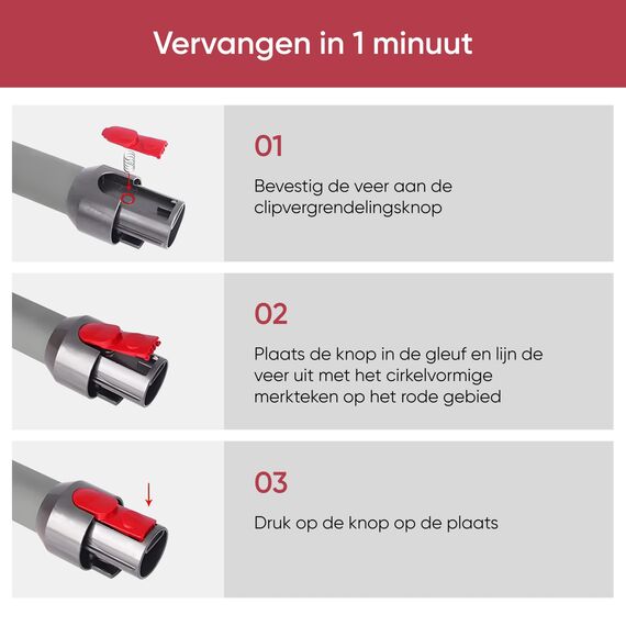 REELLEO V11 V10 Schalter Verstärkt, Ersatzteile Trigger Reparieren Knopf für Dyson Staubsauger mit Schraubenzieher (2 Dyson Clip-Tasten)