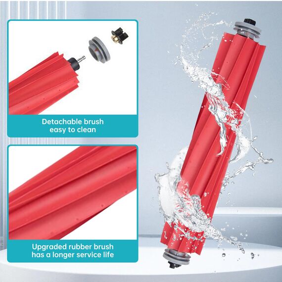 LOVECO Zubehör Ersatz Kompatibel für Roborock Q7, Q7 Max, Q7 Max Plus, Q7 Maxv, Q7 Maxv Ultra, Roboter Staubsauger,2 Hauptbürste, 4 Filter,6 Seitenbürsten,4 Mopptüchern, 1 Bürstenreinigungswerkzeug