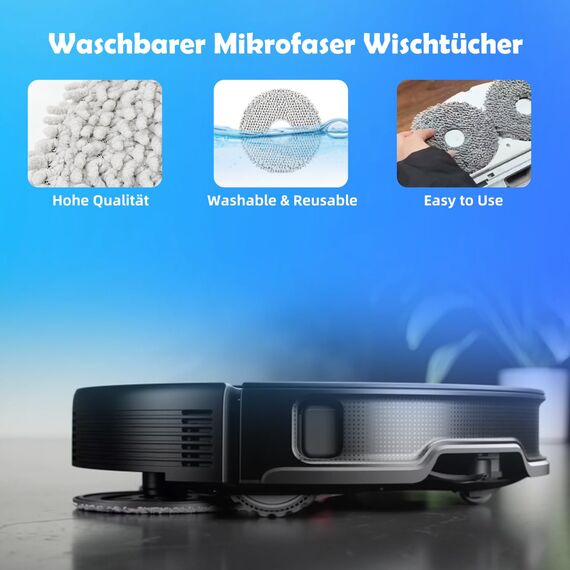 Spofan Zubehör Ersatz für Roborock Saros 10R, Qrevo CurvX, Qrevo Curv 2 Pro/2 ProX Saugroboter, 1 Hauptbürste, 4 Seitenbürsten, 4 HEPA Filter, 4 Wischtücher, 4 Staubbeutel, 1 Reinigungsbürste