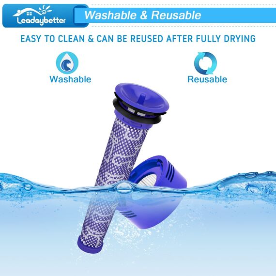 2 Stück V8 Filter HEPA Nachmotorfilter & Vorfilter für Dyson V8 V7 Animal Absolute Akku Staubsauger Motorhead Ersatzteile Filter Zubehör set #965661-01&967478-01