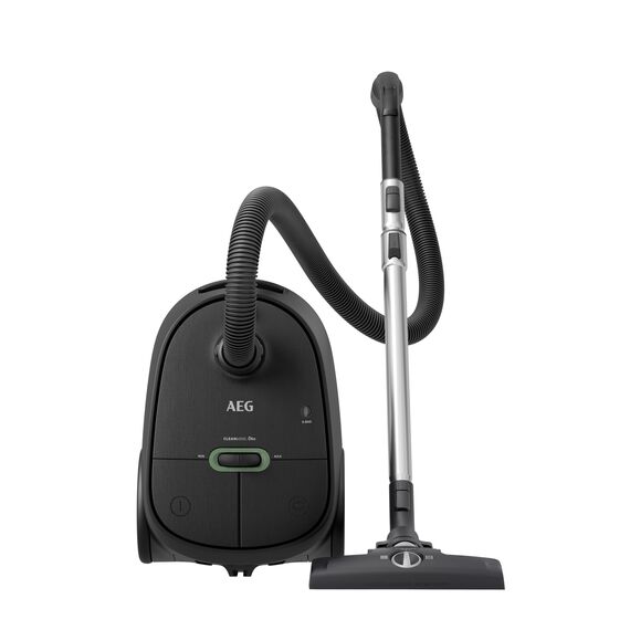 AEG CLEAN 6000 ÖKO Staubsauger mit Beutel, Hohe Saugleistung, Zusatzdüsen, XL-Räder, Edelstahl-Teleskoprohr, aus 65% Recyclingmaterial, 12 m Kabel, 850 Watt, Zubehör, Grau, AB61C1OKO