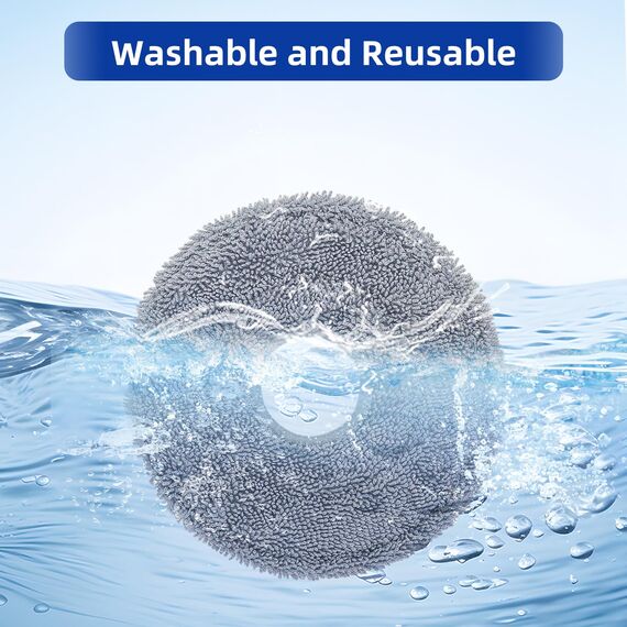 8 Stück Wischtücher für Roborock Saros 10R/Z70/20, Q Revo/Qrevo S/Qrevo Pro/Qrevo Master/Qrevo Edge/Qrevo Curv/2 Pro/Qrevo Slim/QV 35A 35S/QR 598/798/S5V Saugroboter, Mikrofaser Wischpad Zubehör