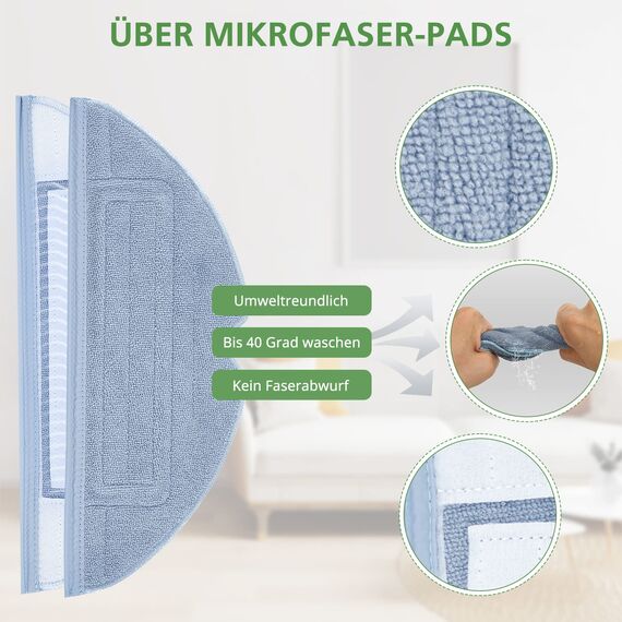 18 Pack S7 MaxV Ultra Zubehör Kompatibel mit Xiaomi Roborock S7/ S7+ S7 MaxV S7 MaxV Plus Staubsauger, Ersatzsets beinhalten 2*Hauptbürste 4*Filter 4*Wischtücher 6*Seitenbürsten für Roborck S7