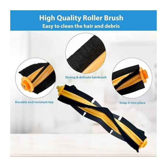 KGC 18 Stück Ersatzteile Zubehör für Ecovacs Deebot N8 N8 Pro N8 Pro+ T8 T8+ T8 AIVI T8 Max T9 T9+ Staubsauger, Enthalten 1Hauptbürste + 4Staubbeutel +3Filter + 6Seitenbürste + 4Wischtücher