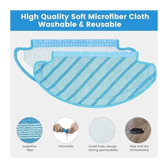 KGC 18 Stück Ersatzteile Zubehör für Ecovacs Deebot N8 N8 Pro N8 Pro+ T8 T8+ T8 AIVI T8 Max T9 T9+ Staubsauger, Enthalten 1Hauptbürste + 4Staubbeutel +3Filter + 6Seitenbürste + 4Wischtücher