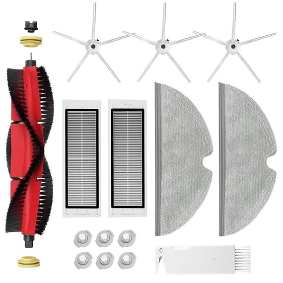 Zubehör für Xiaomi Roborock Saugroboter S5 Max S6 Max S6 Pure S6 MaxV S50 S51 S55 S60 S65 S5 S6, Ersatzteile Hauptbürste, Seitenbürste, HEPA Filter, Wischtücher, Filterkern, Reinigungswerkzeug
