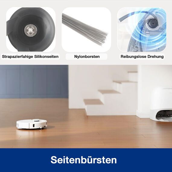 20 Stück Staubsauger Zubehör für Roborock Saros 10R / Qrevo CurvX Saugroboter, 2 Hauptbürste, 4 Wischtücher, 4 Filter, 6 Seitenbürsten, 4 Staubbeutel, 1 Reinigungsbürste, 1 Schraubschrauber