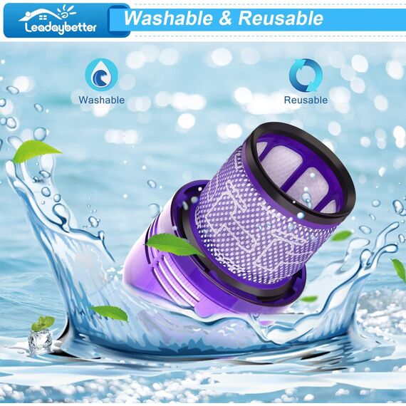 3 Stück Ersatzteile Filter für Dyson V11 V15 SV14 SV22 Absolute Animal Extra Pro Detect Torque Drive Akku Staubsauger Ersatzfilter, Compare to Part # 970013-02