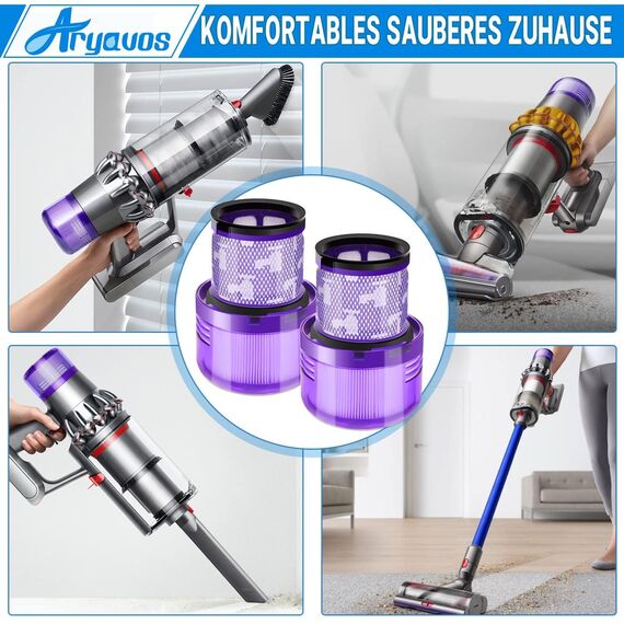 Filter für Dyson V15 V11 SV17 SV14 SV22 Staubsauger, 2 Stück Ersatzfilter Ersatzteile V11 Absolute Extra Pro, V15 Detect Animal Torque Drive Total Clean für Dyson Ersetzen Sie 970013-02 & 97001302