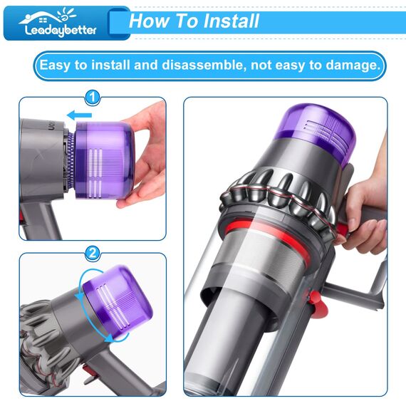 2 Stück Ersatzteile Filter für Dyson V11 Torque Drive Animal V15 Detect Akku Staubsauger SV14 SV17 SV22 Ersatzfilter für Absolute Extra Pro Waschbar Hepa Filter Ersetzen Sie # DY-970013-02