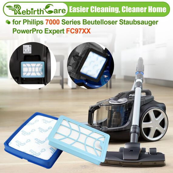 FC9745 Filter für Philips PowerPro Expert FC9741 FC9742 FC9743 FC9744 FC9745 FC9747 FC9729 Ersatzfilter für Philips 7000 Series Beutelloser Staubsauger PowerPro Expert FC97XX