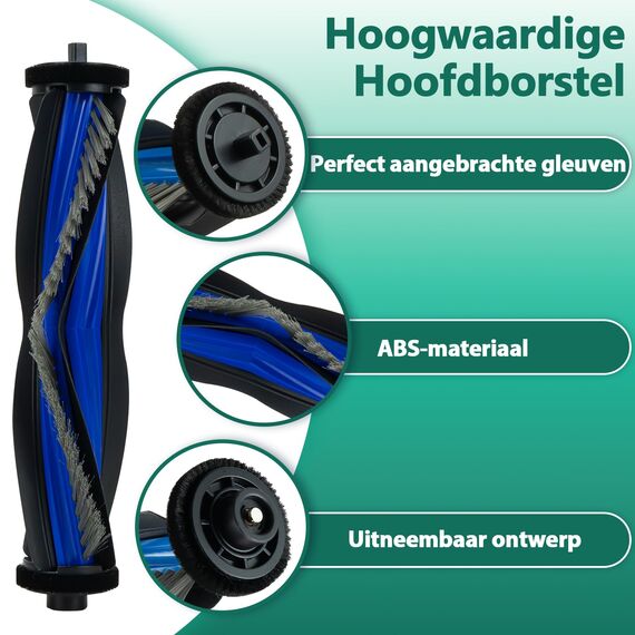 KGC 18 Stück Zubehörset für Ecovacs Deebot T50 Pro Omni, T50 Pro Omni Gen2, T50 Omni, T50 Omni Gen2 Saugroboter, 1 Hauptbürste, 4 Staubbeutel, 4 Wischpads, 3 Filter, 6 Seitenbürsten