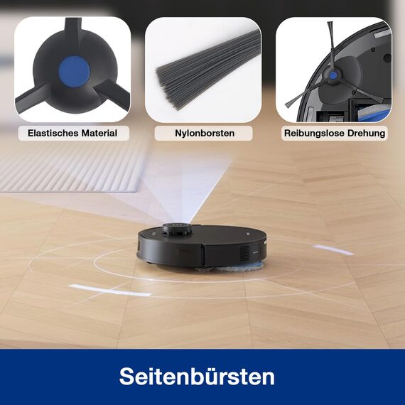 24 Stück Staubsauger Zubehör für Ecovacs Deebot T30 Pro Omni / T30 Omni Roboter Saugroboter, 1 Hauptbürste, 6 Wischtücher, 4 Filter, 6 Seitenbürsten, 6 Staubbeutel, 1 Reinigungsbürste