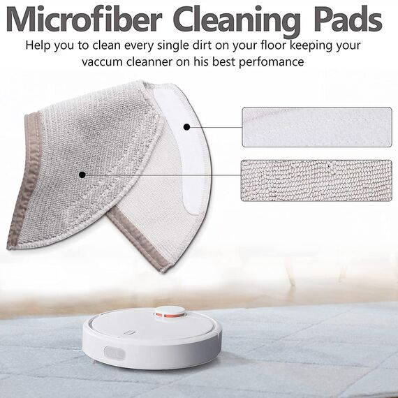 2 Stück Wischtücher für Roborock S5 Max S50 S55 S6 S6 MaxV S6 Pure S4 S5 S50 S51 S55 S5 Max Q5 Pro Q5 Pro+ Q7 Q7+ Q7 Max Q8 Max Q8 Max+ - Mikrofaser Mopp Ersatz, Waschbar & Wiederverwendbar