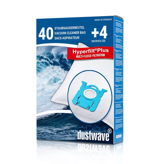 Dustwave® 40 Staubsaugerbeutel für AEG VX4-1-EB, VX4-1-GM-T, VX4-1-IW-P, VX4-1-OR, VX4-1-PM-P, VX4-1-WR-A, VX4-1-WR-P, VX6-1-CB-P, VX6-1 - hocheffizient, Mikrovlies mit Verschluss - Made in Germany