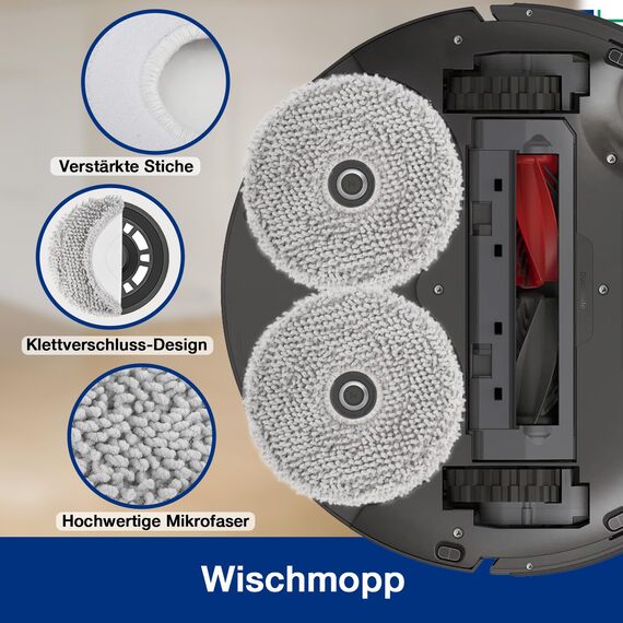 20 Stück Staubsauger Zubehör für Roborock Saros 10R / Qrevo CurvX Saugroboter, 2 Hauptbürste, 4 Wischtücher, 4 Filter, 6 Seitenbürsten, 4 Staubbeutel, 1 Reinigungsbürste, 1 Schraubschrauber